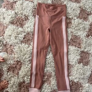 Athleta Elation Rib TRim 7/8 Tight Legging Pink